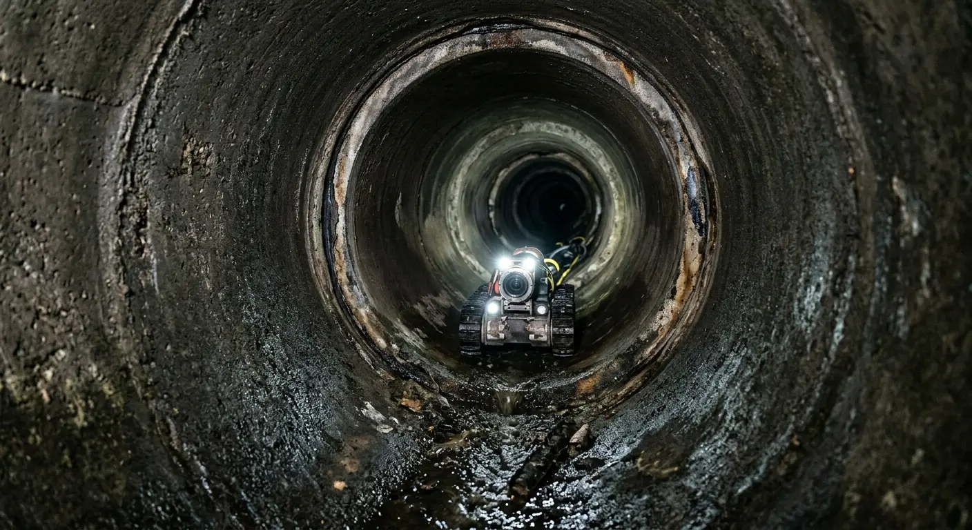 Robotic sewer camera inspecting pipe interior for Sewer Line Repair in Credit River